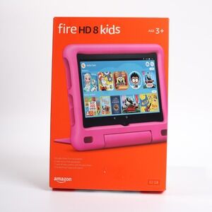 Amazon Fire HD 8 Kids 10th Gen 32GB Tablet Pink Kid‑Proof Case BNIB